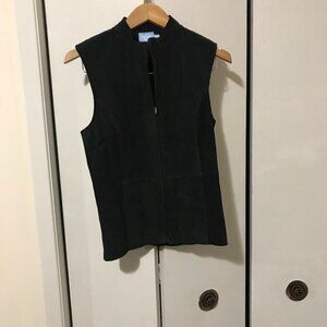 Denver Hayes Ladies Suede Black Vest Size Small